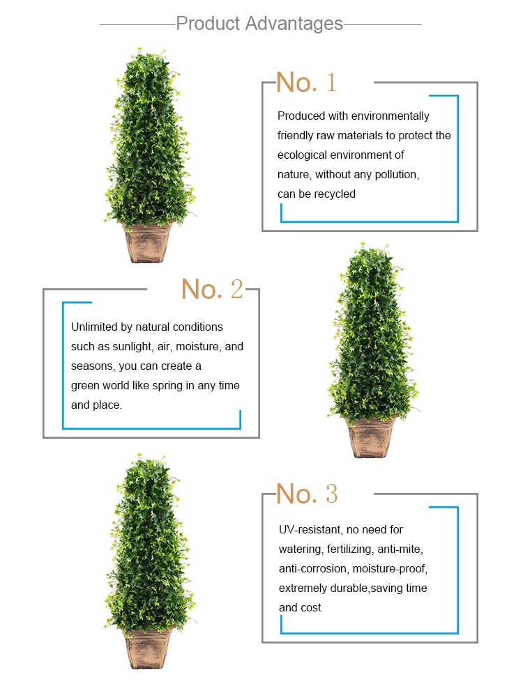 Arbres topiari en verd de 85 cm de pot artificial per decorar interiors