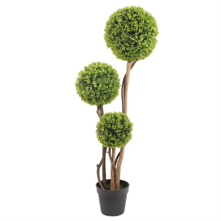 High Quality Plastic Grass Bonsai Ball Artificial Topiary Trees For Outdoor Indoor Decoration