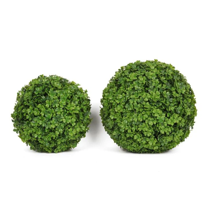 Plastic Greenery Grass Artificial Boxwood Topiary Ball