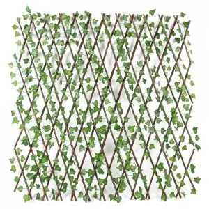 Pantalla de tanca de fullet de tanca verda artificial