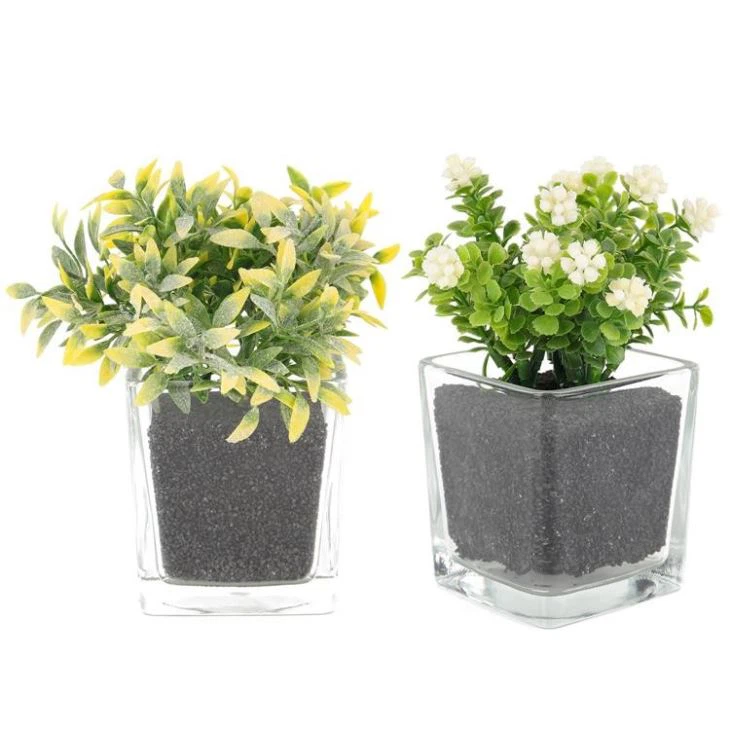 Hand Feeling Simulation Artificial Green Plants Room Decoration