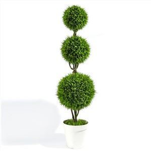 Testa blanca de boles de tres herbes artificials