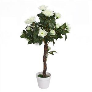 Rosa rosat blanc pur artificial i ratan