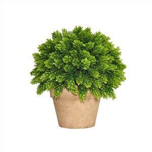 Planta de fulles en test de bonsai de plàstic verd artificial de nou disseny per a la decoració d'interiors de la llar