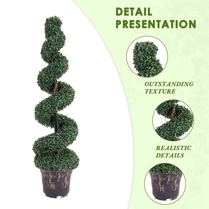 Artificial Potted Topiary Trees For Outdoor Indoor Decoration